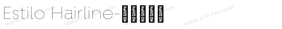Estilo Hairline字体转换